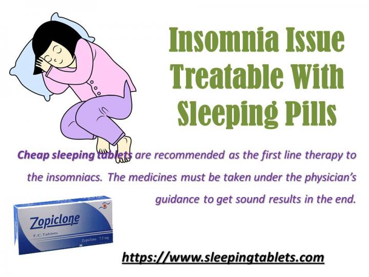 Insomnia Issue Treatable With Sleeping Pills 